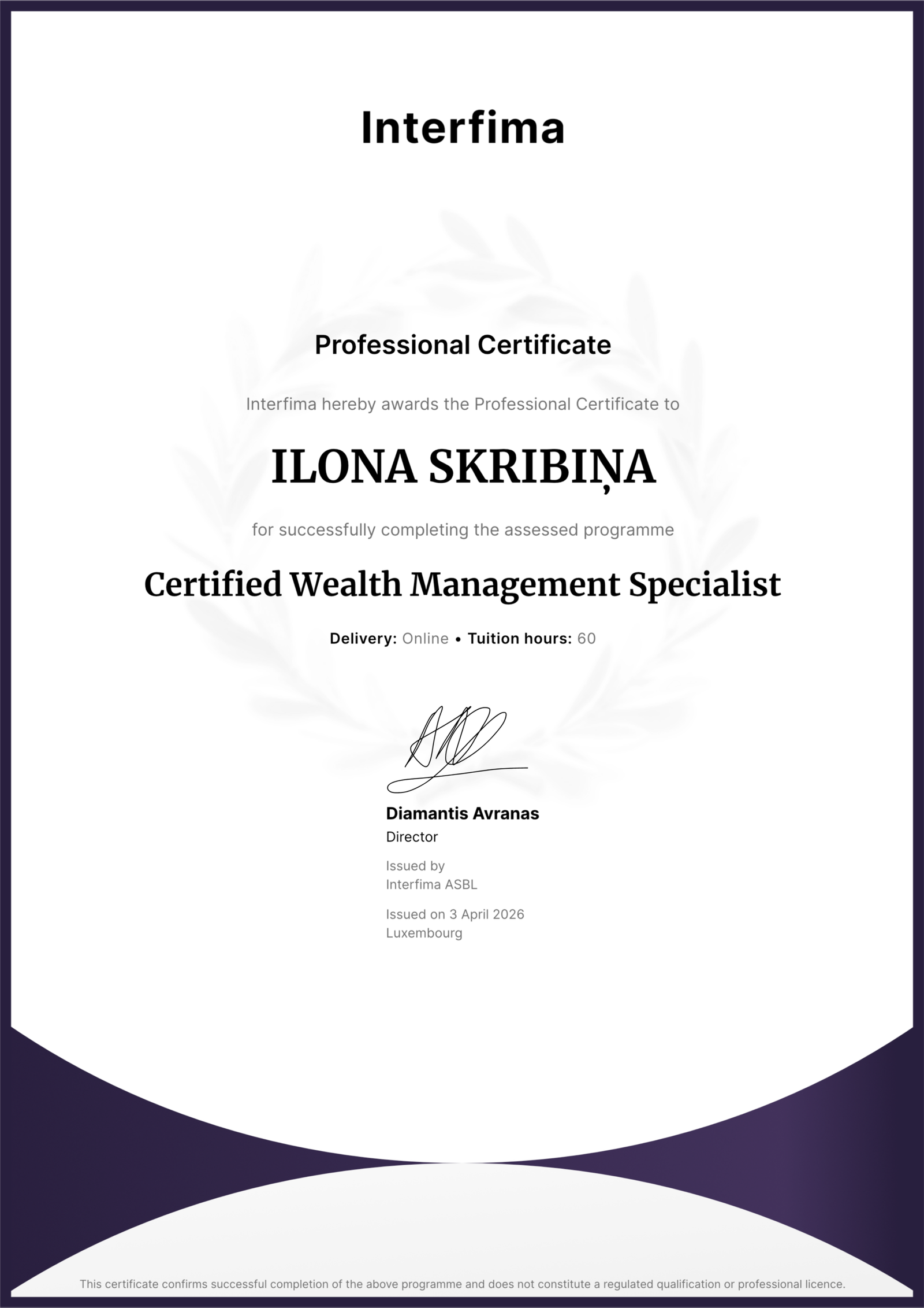 Certificate 2